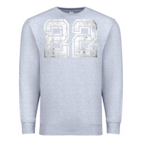 Heather Grey Number 22 Sports Jersey Lucky No. Birthday Age Vintage Premium Sweatshirt - tuanDangUi