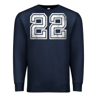 Number 22 Sports Jersey Lucky No. Birthday Age Vintage Premium Sweatshirt | Teevron