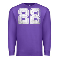Purple Number 22 Sports Jersey Lucky No. Birthday Age Vintage Premium Sweatshirt - tuanDangUi