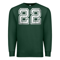 Sports Green Number 22 Sports Jersey Lucky No. Birthday Age Vintage Premium Sweatshirt - tuanDangUi