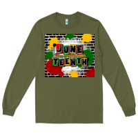 Army Green juneteenth free ish since 1865 Long Sleeve Tee - CowGirlArtShop