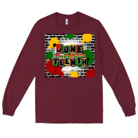 Burgundy juneteenth free ish since 1865 Long Sleeve Tee - CowGirlArtShop