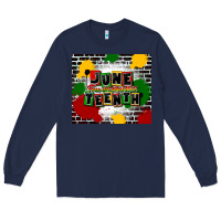 Navy juneteenth free ish since 1865 Long Sleeve Tee - CowGirlArtShop
