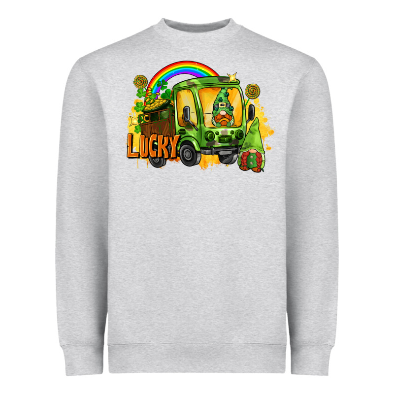 Lucky Gnomes Truck St. Patrick's Day Heavyweight Sweatshirt by FaDigitalArtStudio | Teevron
