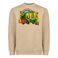 Mushroom lucky gnomes truck St. Patrick's Day Heavyweight Sweatshirt - FaDigitalArtStudio