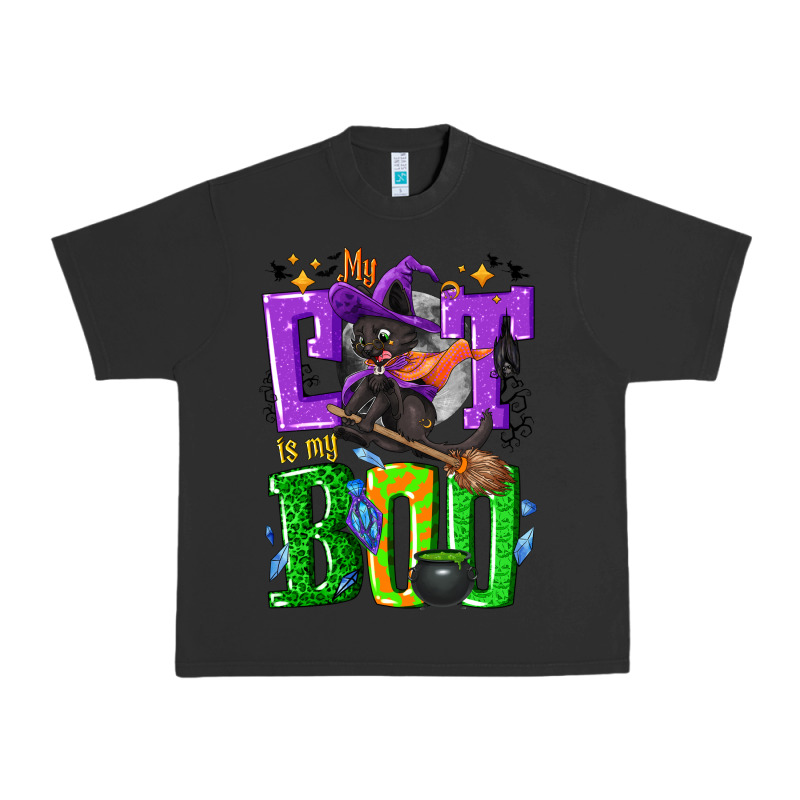 My Cat Is My Boo Halloween Urban Heavy Tee by NancyCooperArtShop | Teevron