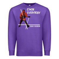 Purple eddie cochran c mon everybody album cover Premium Sweatshirt - tuanDangUi