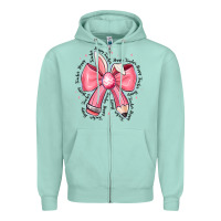 Seafoam easter bunny pencil bow Zipper Hoodie - CowhideDigitalArt
