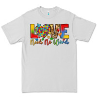 Dove Grey love needs no words Premium Tee - LillyAllenDesigns