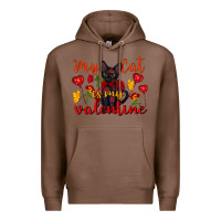 Chestnut my cat is my valentine valentine's day Premium Hoodie - FaDigitalArtStudio