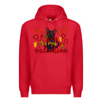 Red my cat is my valentine valentine's day Premium Hoodie - FaDigitalArtStudio