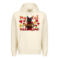 Sandshell my cat is my valentine valentine's day Premium Hoodie - FaDigitalArtStudio