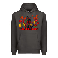 Smoke my cat is my valentine valentine's day Premium Hoodie - FaDigitalArtStudio