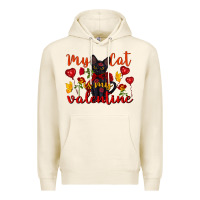 Tofu my cat is my valentine valentine's day Premium Hoodie - FaDigitalArtStudio