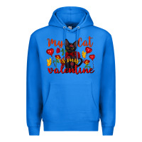 True Royal my cat is my valentine valentine's day Premium Hoodie - FaDigitalArtStudio