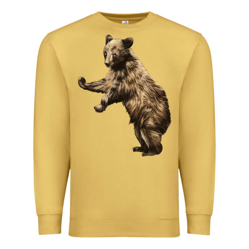 Brown Bear Cub Premium Sweatshirt by LillyAllenDesigns | Teevron