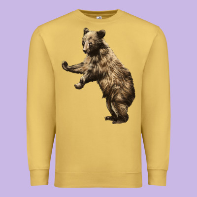 Brown Bear Cub Premium Sweatshirt Designed By Lillyallendesigns