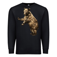 Black Brown Bear Cub Premium Sweatshirt - LillyAllenDesigns