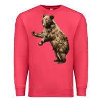 Cardinal Brown Bear Cub Premium Sweatshirt - LillyAllenDesigns