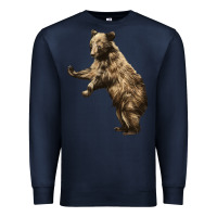 Navy Brown Bear Cub Premium Sweatshirt - LillyAllenDesigns