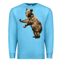 Ocean Blue Brown Bear Cub Premium Sweatshirt - LillyAllenDesigns