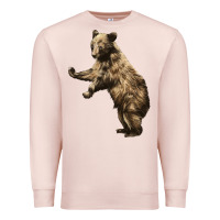 Pale Pink Brown Bear Cub Premium Sweatshirt - LillyAllenDesigns