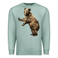 Seafoam Brown Bear Cub Premium Sweatshirt - LillyAllenDesigns