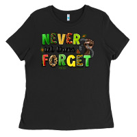 Black never let them forget juneteenth Ladies Tee - LillyAllenDesigns