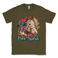 Army Green free spirit appaloosa horse Classic Tee - LillyAllenDesigns