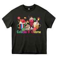 Asphalt cafecito y chisme coffee cups Heavy Core Tee - MaliasSmallBusiness