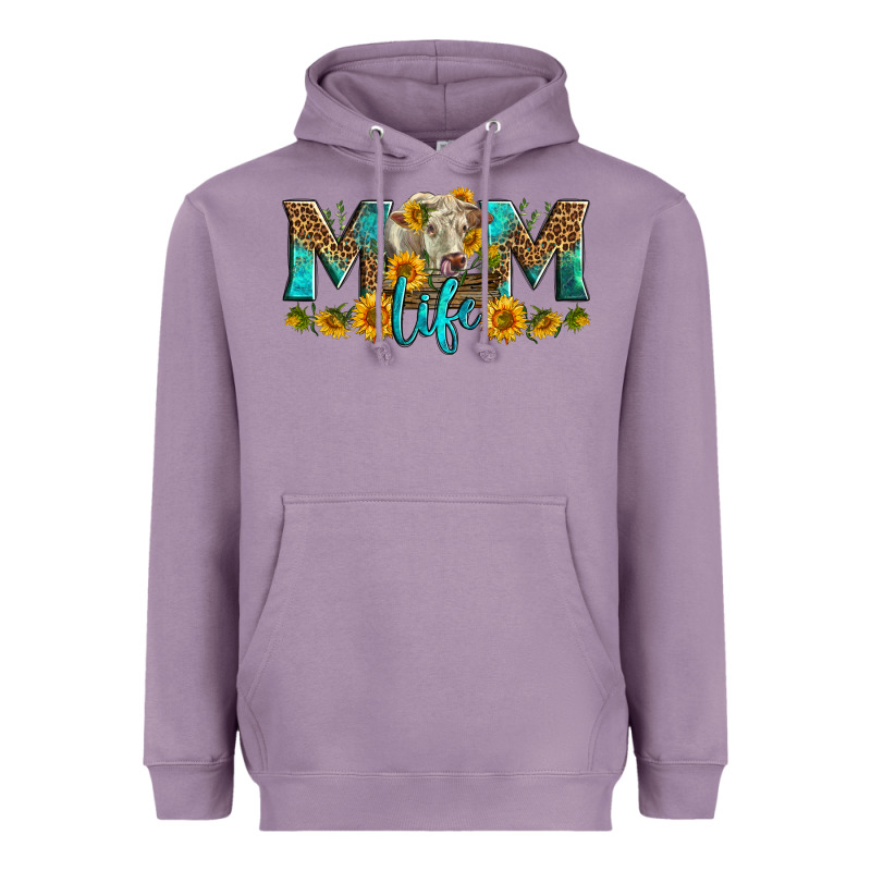 Western Charolais Cow Mom Life Heavyweight Hoodie by LillyAllenDesigns | Teevron