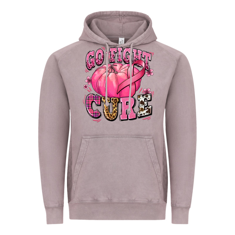 Go Fight Cure Pumpkin Vintage Hoodie by texasbilliewilder | Teevron