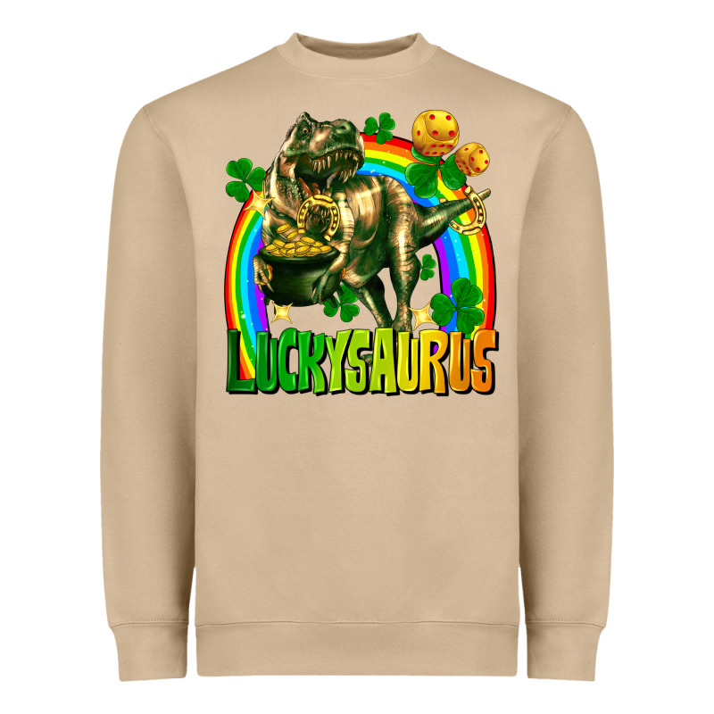 Luckysaurus St. Patricks Day Heavyweight Sweatshirt by FaDigitalArtStudio | Teevron