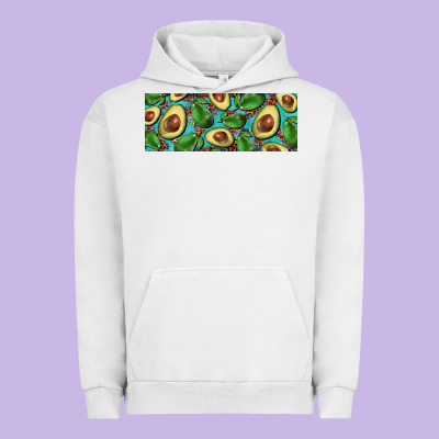 Avacado With Turquoise And Leopard Background 11 Oz Mug Urban Hoodie Designed By Barkaloodesign