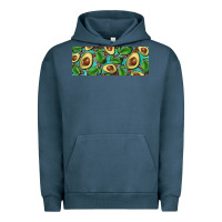 Pigment Midnight Navy avacado with turquoise and leopard background 11 oz mug Urban Hoodie - BarkalooDesign