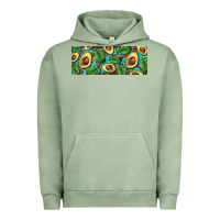 Pigment Oil Green avacado with turquoise and leopard background 11 oz mug Urban Hoodie - BarkalooDesign