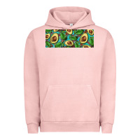 Pigment Salmon avacado with turquoise and leopard background 11 oz mug Urban Hoodie - BarkalooDesign