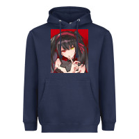 Navy tokisaki kurumi Heavyweight Hoodie - tuanDangUi