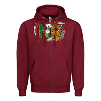 Burgundy christmas nr nurse practitioner nurse Zipper Hoodie - LillyAllenDesigns