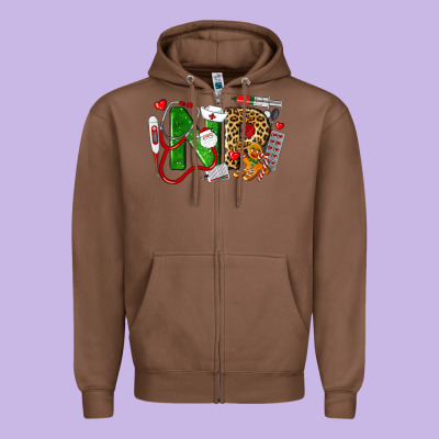 Christmas Nr Nurse Practitioner Nurse Zipper Hoodie Designed By Lillyallendesigns