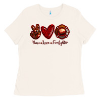 Bone Peace Love Firefighter Ladies Tee - RanaPortraitStore
