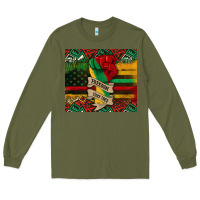Army Green juneteenth freedom since 1865 Long Sleeve Tee - CowGirlArtShop