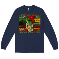 Navy juneteenth freedom since 1865 Long Sleeve Tee - CowGirlArtShop