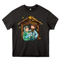 Asphalt jesus newborn oh holy night Heavy Core Tee - MaliasSmallBusiness