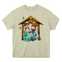 Mossy jesus newborn oh holy night Heavy Core Tee - MaliasSmallBusiness