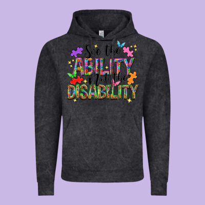 See The Ability Not The Disability Nca Vintage Hoodie Designed By Nancycooperartshop