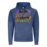 Vintage Denim see the ability not the disability nca Vintage Hoodie - NancyCooperArtShop