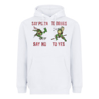 White say pizza to drugs say no to yes Heavyweight Hoodie - tuanDangUi