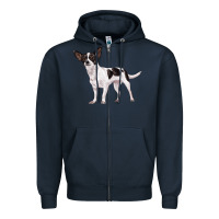 Navy chihuahua Zipper Hoodie - LillyAllenDesigns