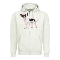 Oatmeal Heather chihuahua Zipper Hoodie - LillyAllenDesigns